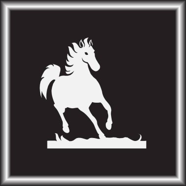 Bir atın vektör silueti