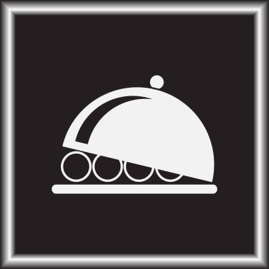 tabağı simge vektör çizim.