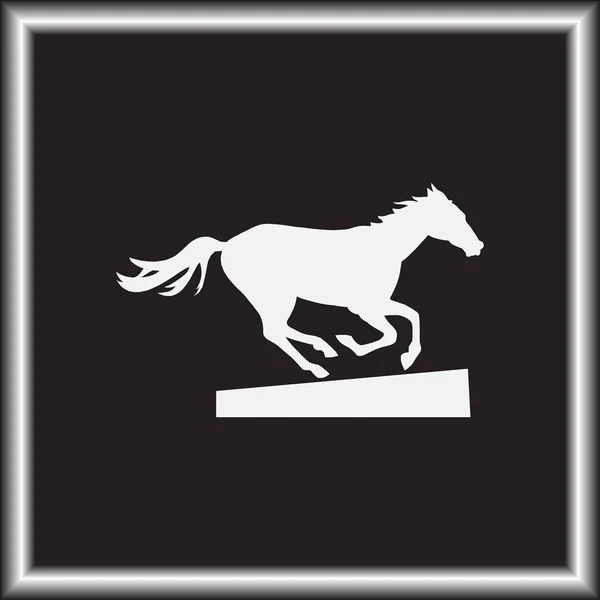 Silhouette Vettoriale Cavallo — Vettoriale Stock