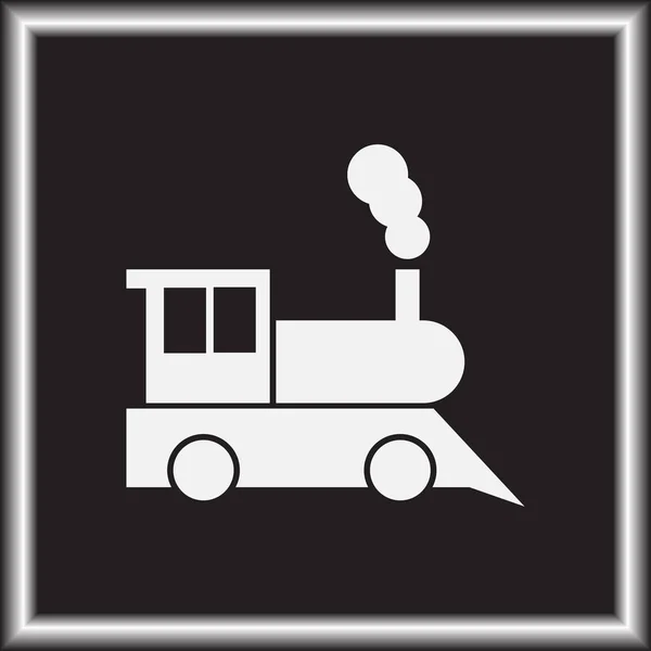 Stoomlocomotief Oude Spoor Web Pictogram — Stockvector