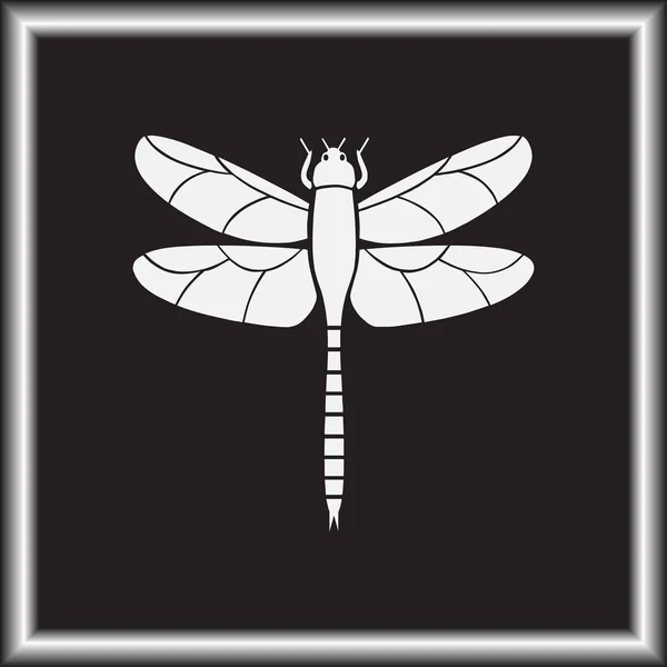 Abstract Ontwerp Dragonfly Pictogram — Stockvector