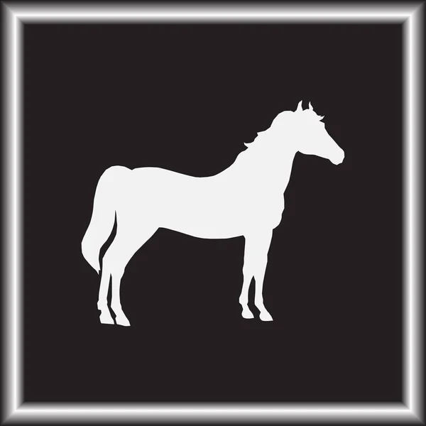 Silueta Vectorial Caballo — Archivo Imágenes Vectoriales