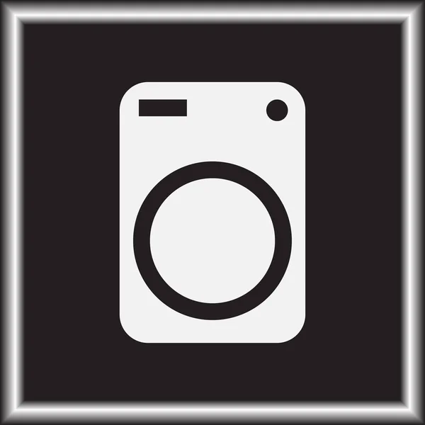 Het Pictogram Van Wasmachine Het Pictogram Van Vector Van Het — Stockvector