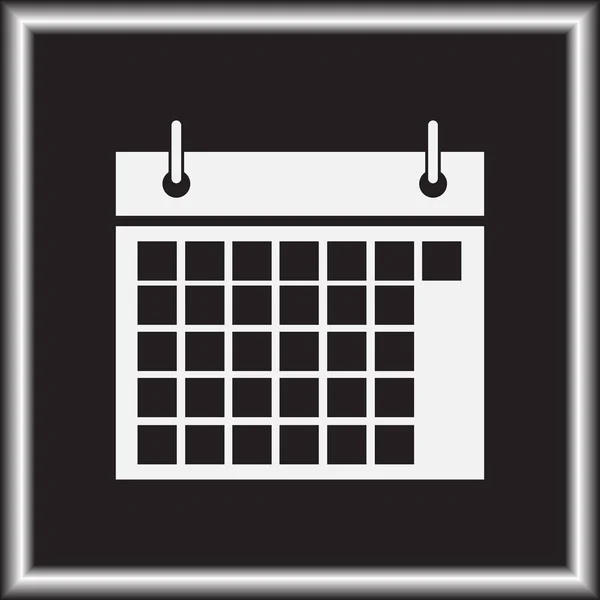 Kalender Isoliert Flache Web Handy Symbol — Stockvektor