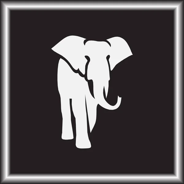 Elephant Vector Web Icon — Stock Vector