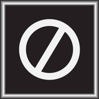 Hiçbir işaret düz simgesi