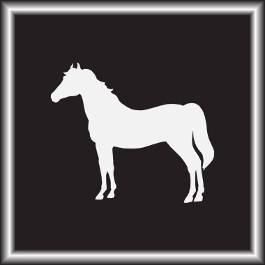 Bir atın vektör silueti