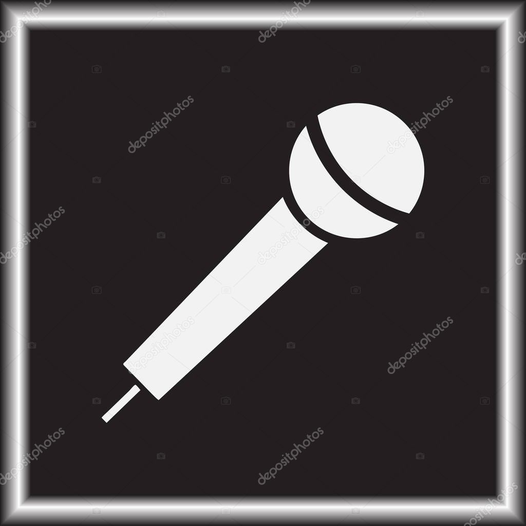 Microphone icon vector, Voice recorder, Interview, karaoke