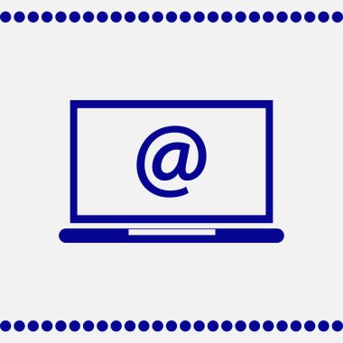 dizüstü bilgisayar ve e-posta. vektör.