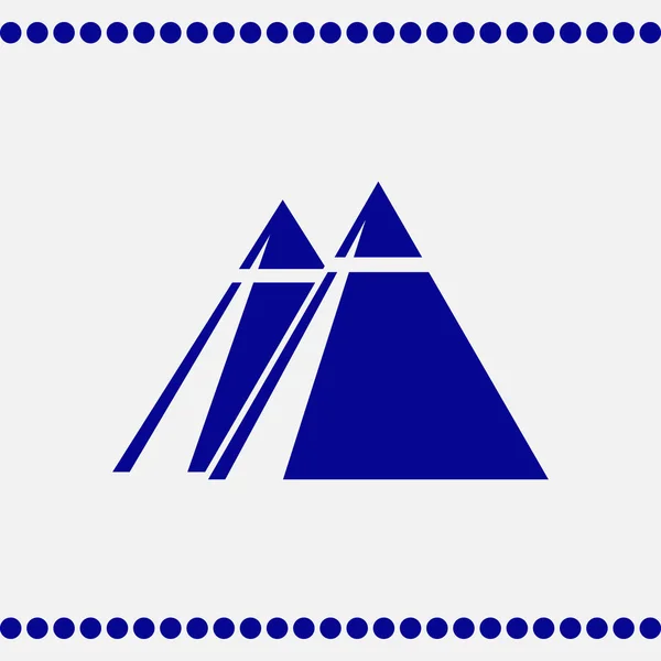 Pyramid Vector Web Icon — Stock Vector