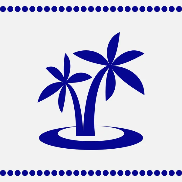 Realistische Palm Boom Silhouet — Stockvector