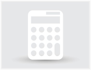 Hesap makinesi simgesi, vektör illüstrasyonu. düz tasarım biçimi.