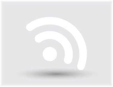 WiFi simge vektör, kablosuz Internet işareti, düz stil grafik ve web tasarımı için