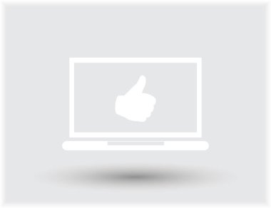 Simge, düz simge vektör çizim vektör başparmak.