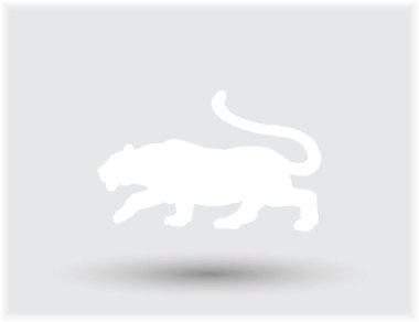 Kaplan siluet, vektör simgesi