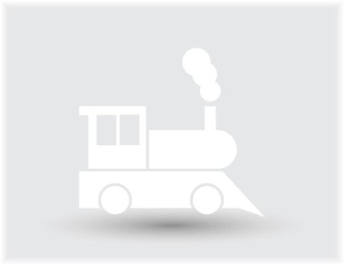 Buharlı lokomotif. Eski demiryolu web simgesi