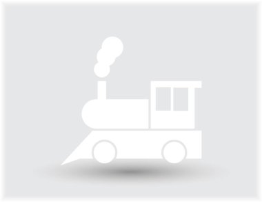 Buharlı lokomotif. Eski demiryolu web simgesi