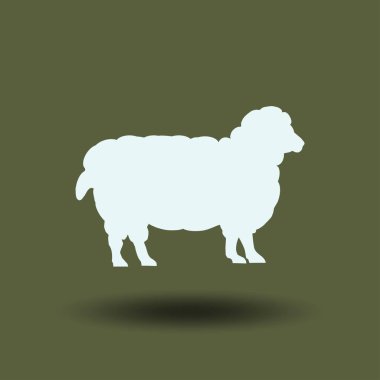 Koyun siluet web simgesi