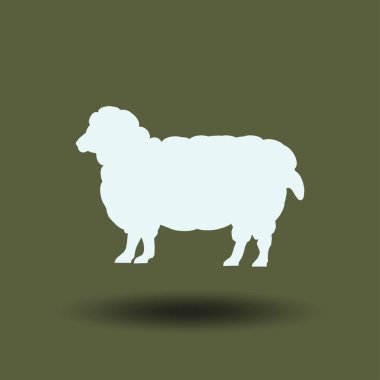 Koyun siluet web simgesi