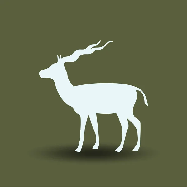 Silhouette Vectorielle Antilope Gazelle Marche — Image vectorielle