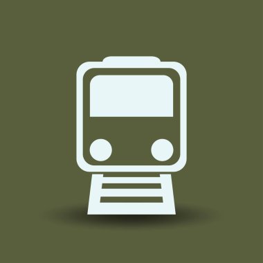 Tren simge vektör, Modern ulaşım işareti, Web sitesi, sosyal medya, kullanıcı arabirimi, mobil uygulaması, Eps10