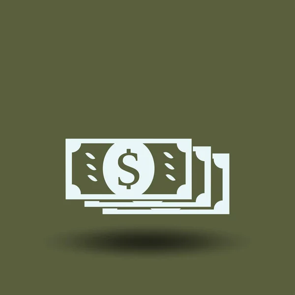 Επίπεδη Εικόνα Του Δολαρίου — Διανυσματικό Αρχείο
