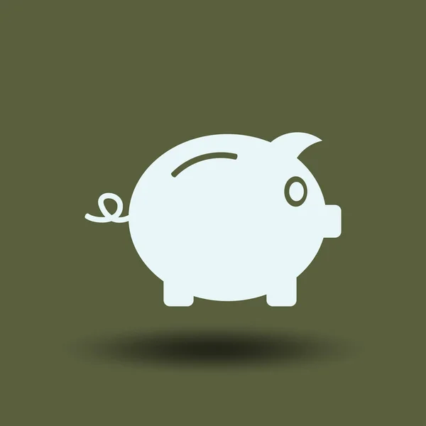 Piggy Bank Ícone Vetorial Totalmente Escalável Estilo Esboço — Vetor de Stock