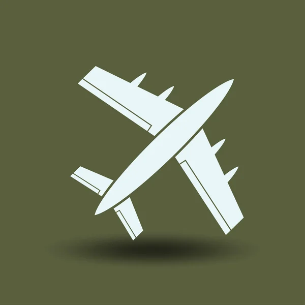 Flugzeug Vektor Websymbol — Stockvektor