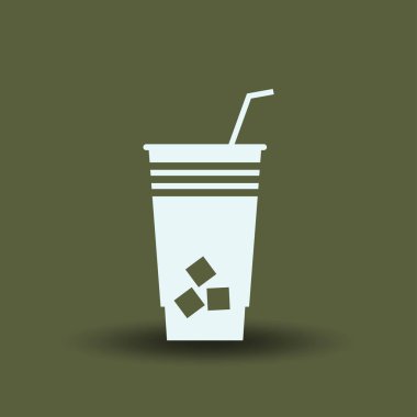 Arka plan üzerinde izole kokteyl simgesi. Modern düz piktogram