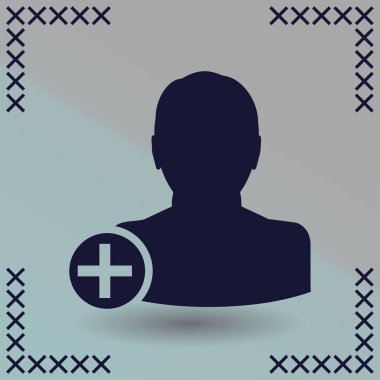 arkadaş simgesi ekle. Vektör Eps 10