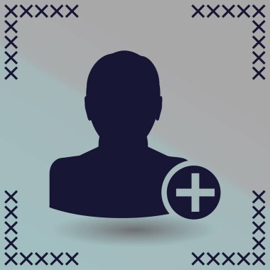 arkadaş simgesi ekle. Vektör Eps 10