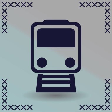 Tren simge vektör, Modern ulaşım işareti, Web sitesi, sosyal medya, kullanıcı arabirimi, mobil uygulaması, Eps10