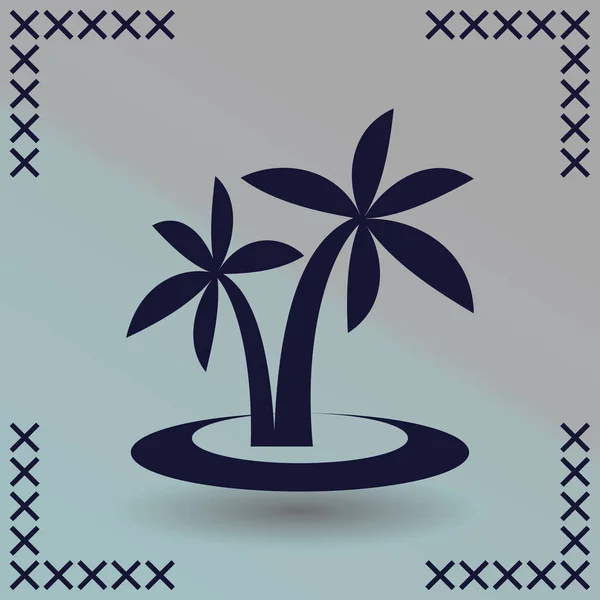 Realistische Palmensilhouette — Stockvektor
