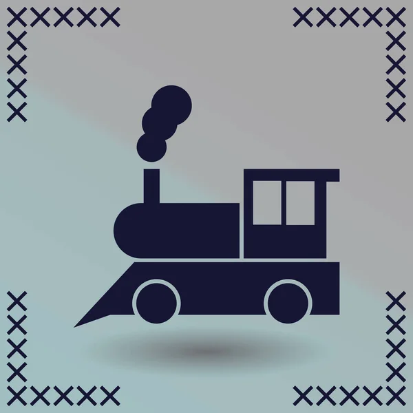 Icona Del Treno Vecchio Pittogramma Locomotivo Vapore Classico — Vettoriale Stock