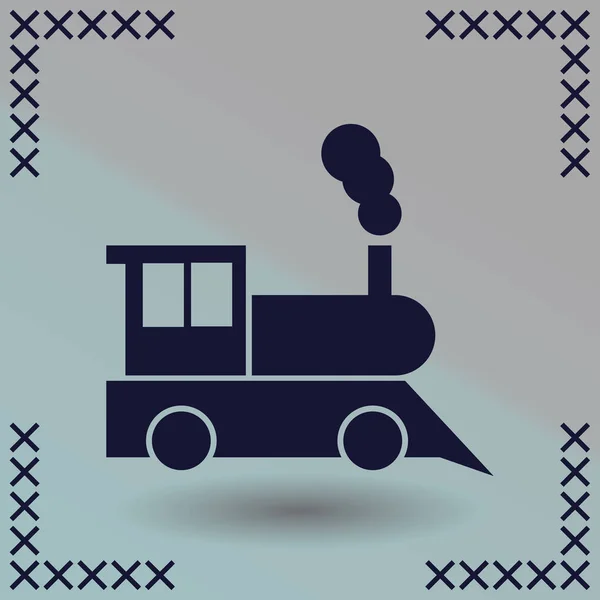 Icono Del Tren Viejo Pictograma Clásico Locomotora Vapor — Vector de stock