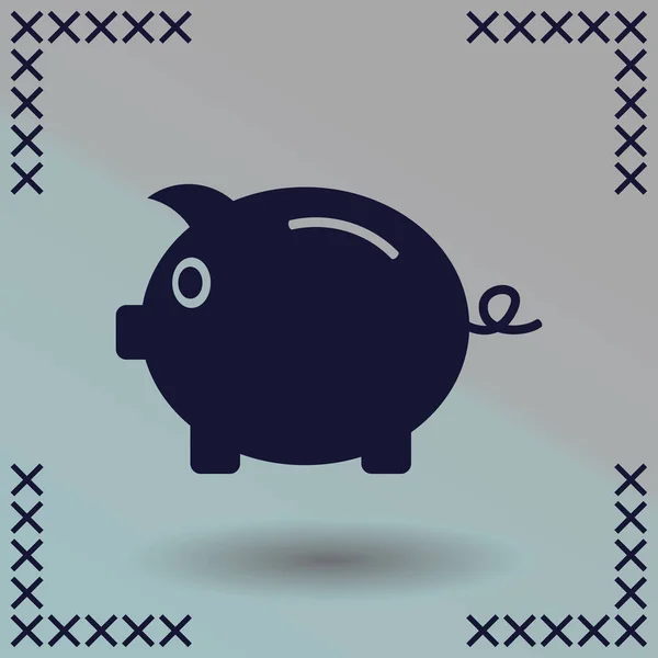 Piggy Bank Ícone Vetorial Totalmente Escalável Estilo Esboço —  Vetores de Stock