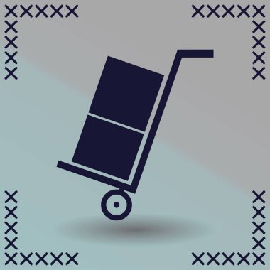 Bagaj web vektör simgesi.