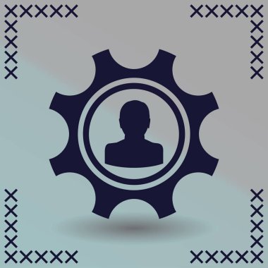 Dişli simgesini. Vektör, Eps 10