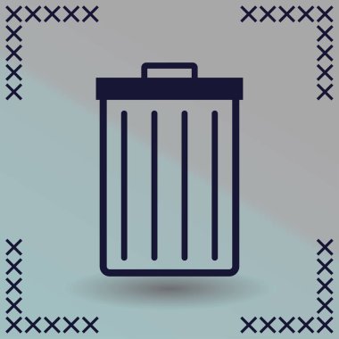 çöp kutusu simgesini, vektör