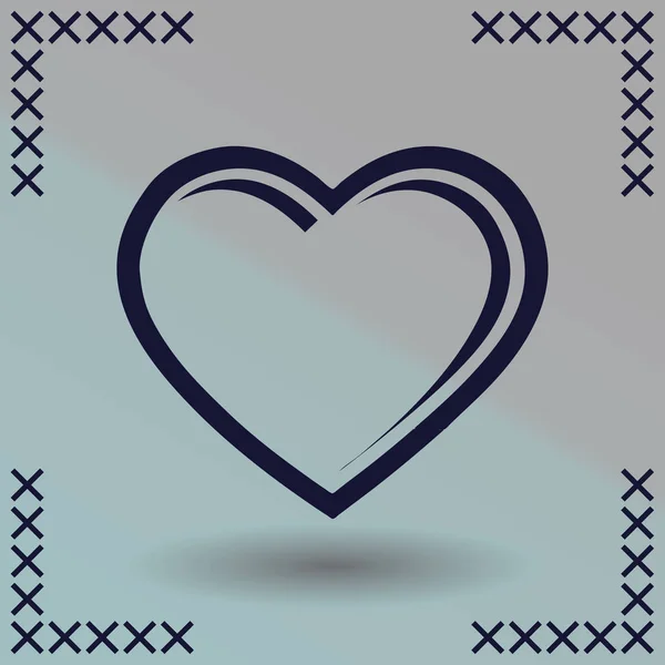 Heart Web Vector Icon — Stock Vector