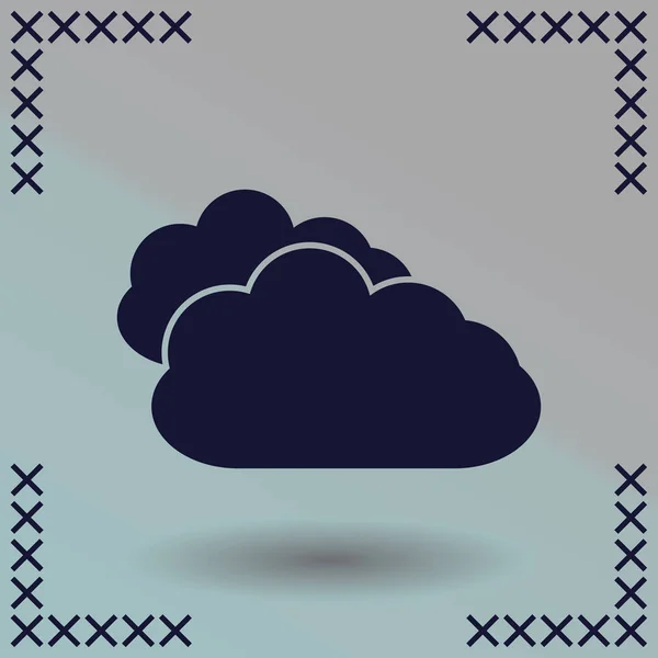Web Uygulamalarında Kullanmak Için Resim Iki Bulutlar Vektör — Stok Vektör