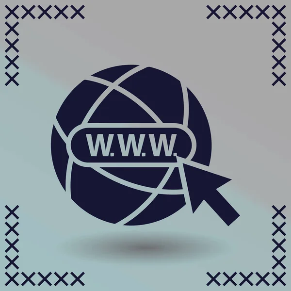 Website Symbol Vektorglobus Symbol — Stockvektor