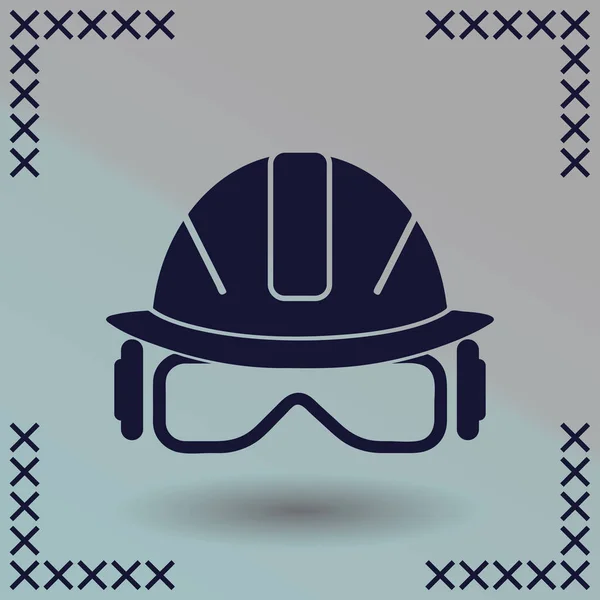 Construction Helmet Icon Cartoon Style Vector Illustration — Stock Vector