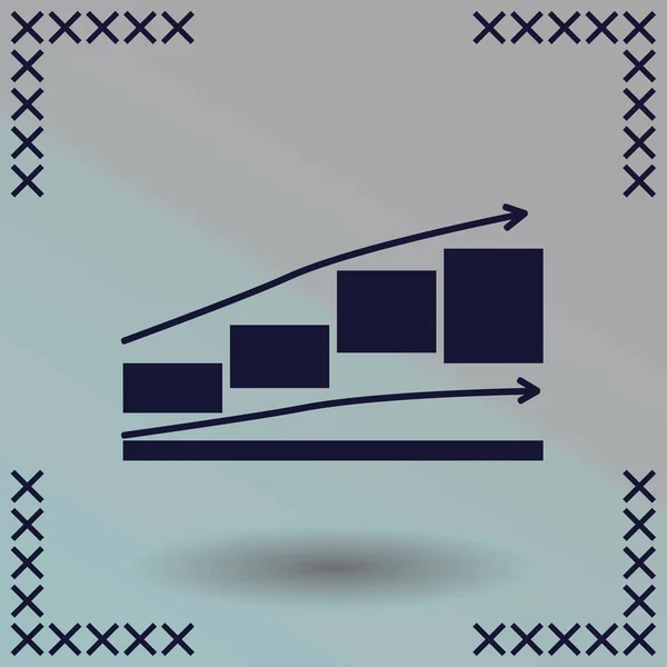 Ikonę Wykresu Modnym Stylu Płaski Ilustracja Wektorowa Eps10 — Wektor stockowy
