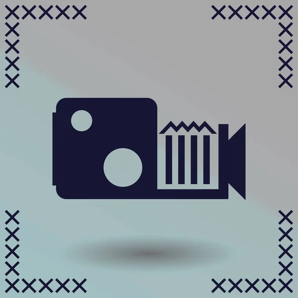 Ikona Webové Kamery Video Kamera — Stockový vektor