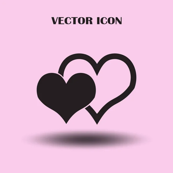 Знак Вектора Сердца Символ Любви Знак Дня Святого Валентина — стоковый вектор
