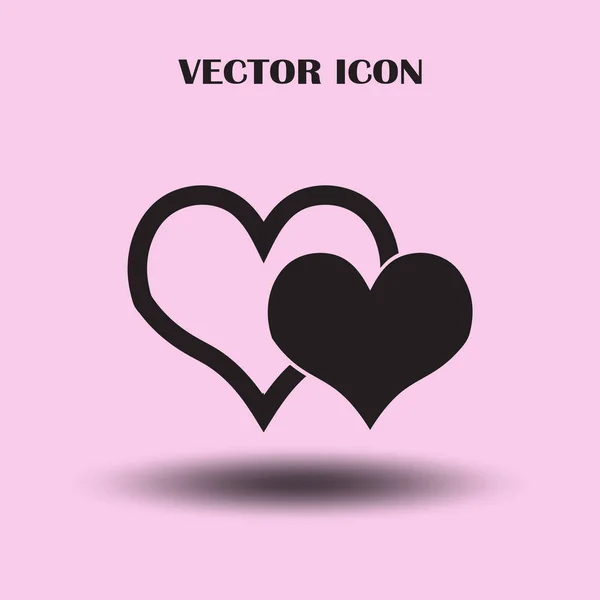 Icono Del Vector Del Corazón Símbolo Del Amor Signo San — Vector de stock