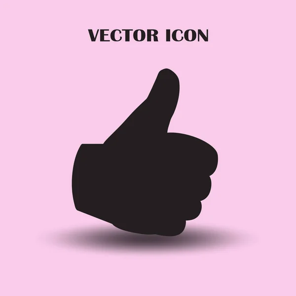 Vector Pulgar Hacia Arriba Icono — Vector de stock