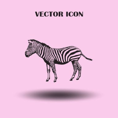 Zebra vektör hayvan simgesi