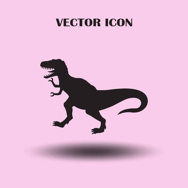 Icône Dinosaure Isolée Logo Vectoriel Dinosaure Style Design Plat — Image vectorielle
